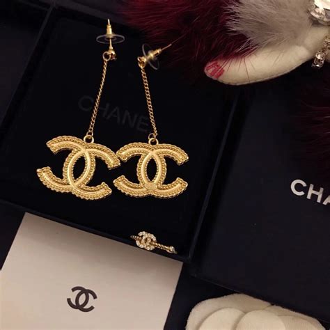 logo chanel earrings|chanel logo earrings cheap.